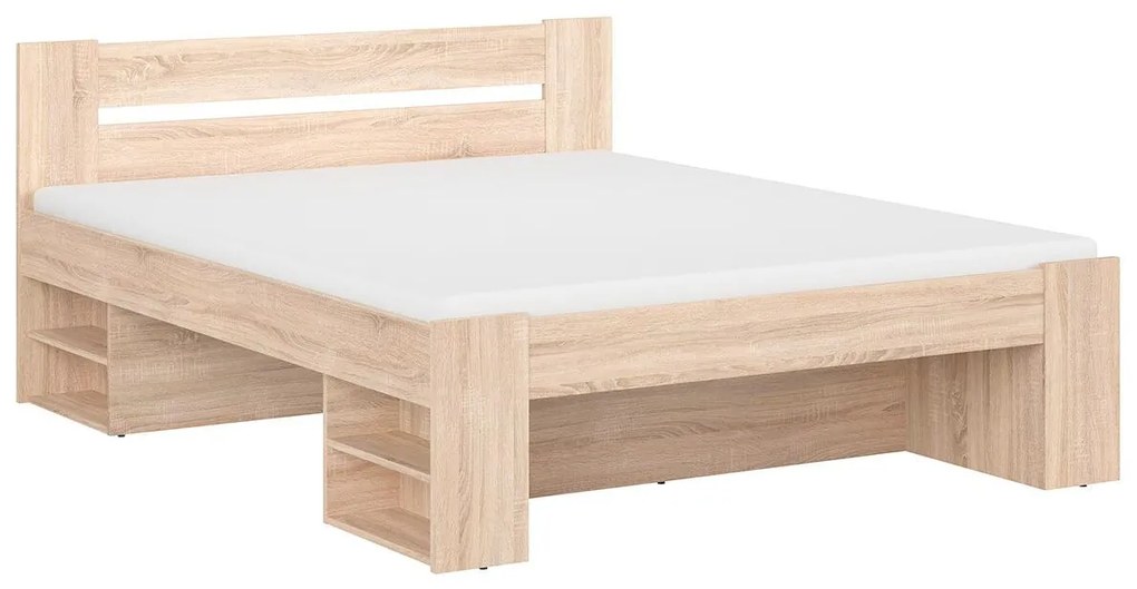 Franciaágy 160 cm Nepo Plus 14 (szonoma tölgy) (ágyrács nélkül) . 1098330