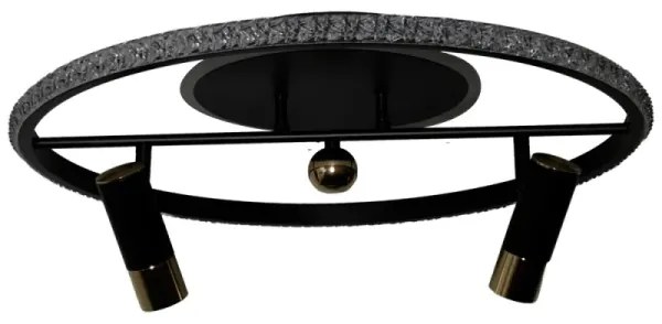 LED Dimmelhető mennyezeti lámpa LED/60W/230V 3000-6500K fekete + távirányítás