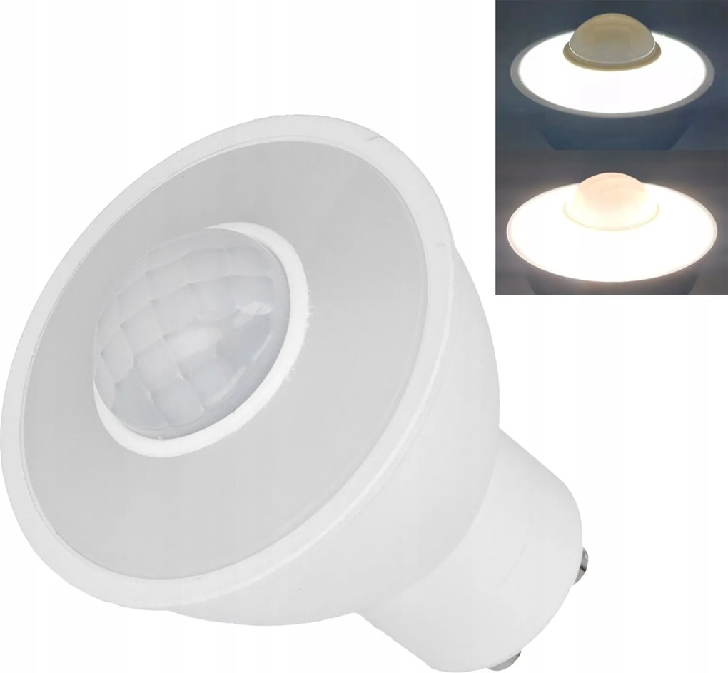 5W-OS Izzó Mozgás- És Szürkületérzékelővel GU10