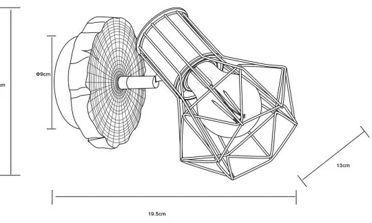 Globo 54017W-1 - PRISKA fali spotlámpa 1xE27/60W/230V