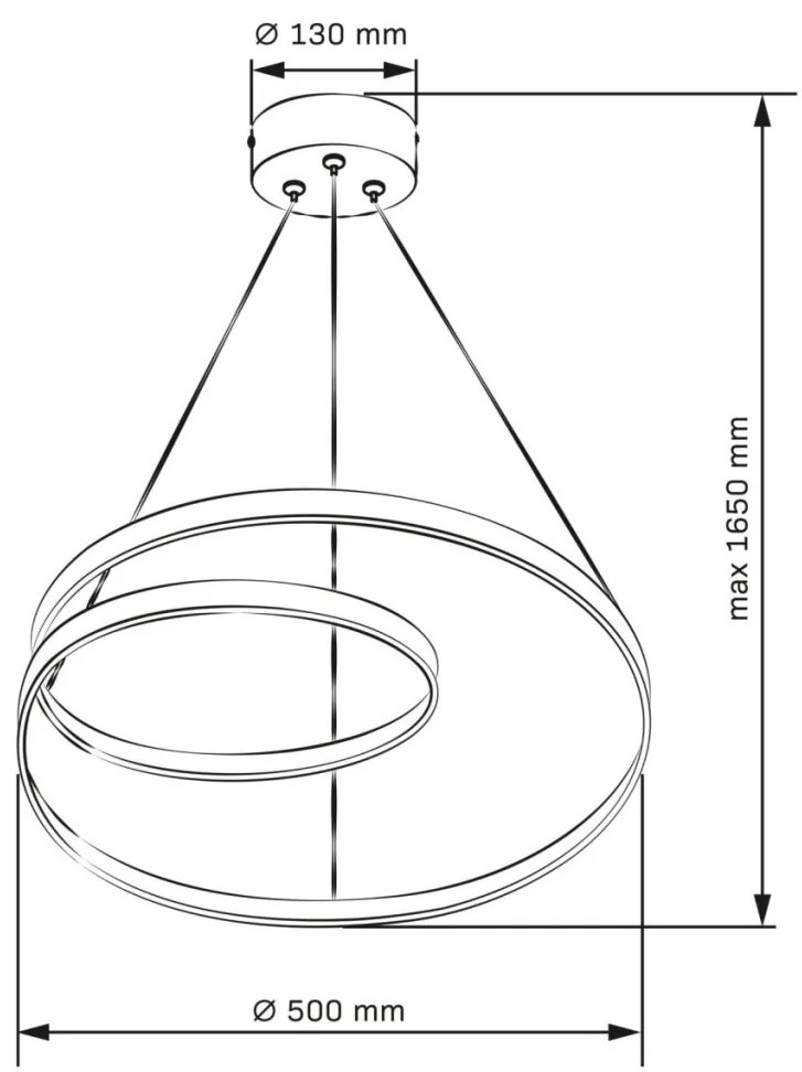 Polux ZEFIRA 328045 Lepel lámpa 1x40W/LED 4000K 3700lm IP20