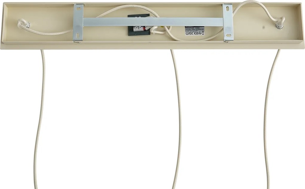 Skandináv függőlámpa bézs színben, fehér üveggel, 3-lámpás - Wisp