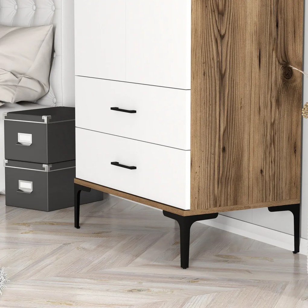 Kumsal T - Walnut, White