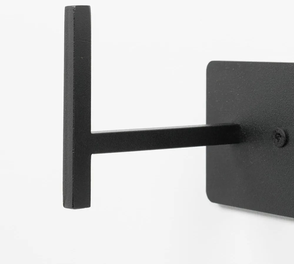 Fekete fém fali fogas 44 cm Chapman – Spinder Design