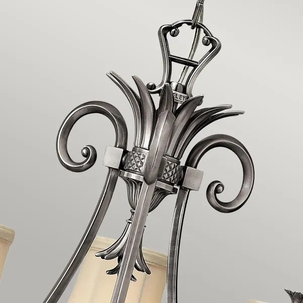 Hinkley HK-PLANT3-PL - Csillár láncon PLANTATION 4xE14/40W/230V ezüst