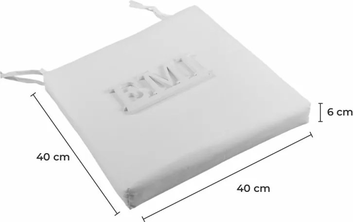 EMI fehér székpárna 40x40 cm