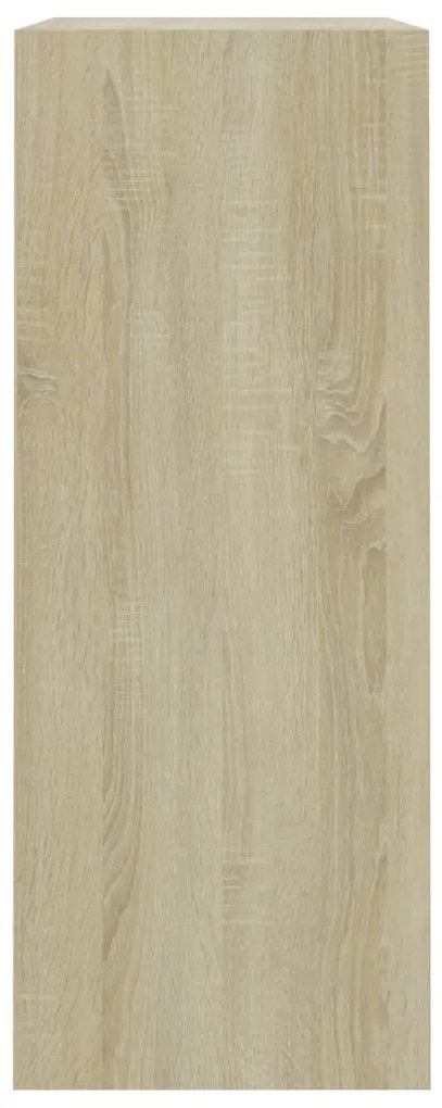 sonoma tölgy színű szerelt fa könyvszekrény 80x30x76,5 cm