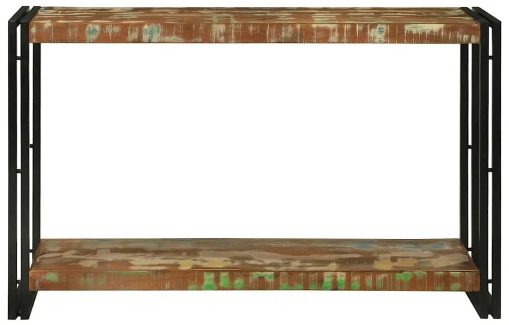 Konzolasztal 120 x 33 x 75 cm tömör újrahasznosított fa