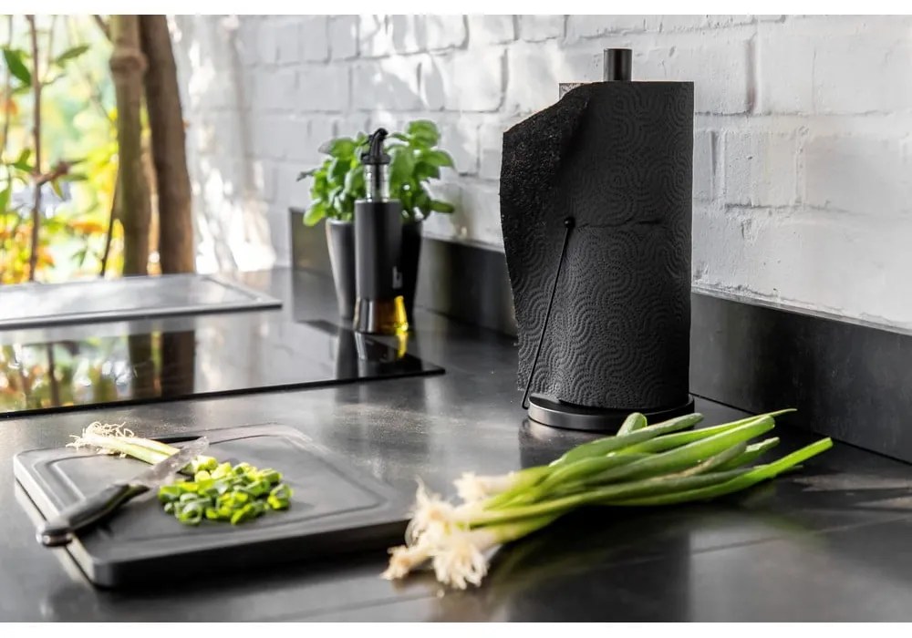 Black Outdoor Kitchen Clayton fekete fém papírtörlő tartó - Wenko
