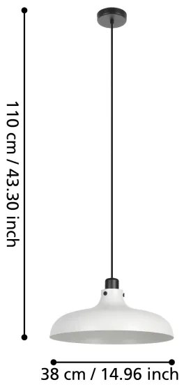 Eglo 43825 - Csillár zsinóron MATLOCK 1xE27/40W/230V