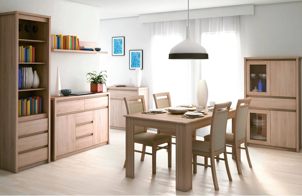 Komód, DTD laminált, tölgy sonoma, NORTY TYP 10