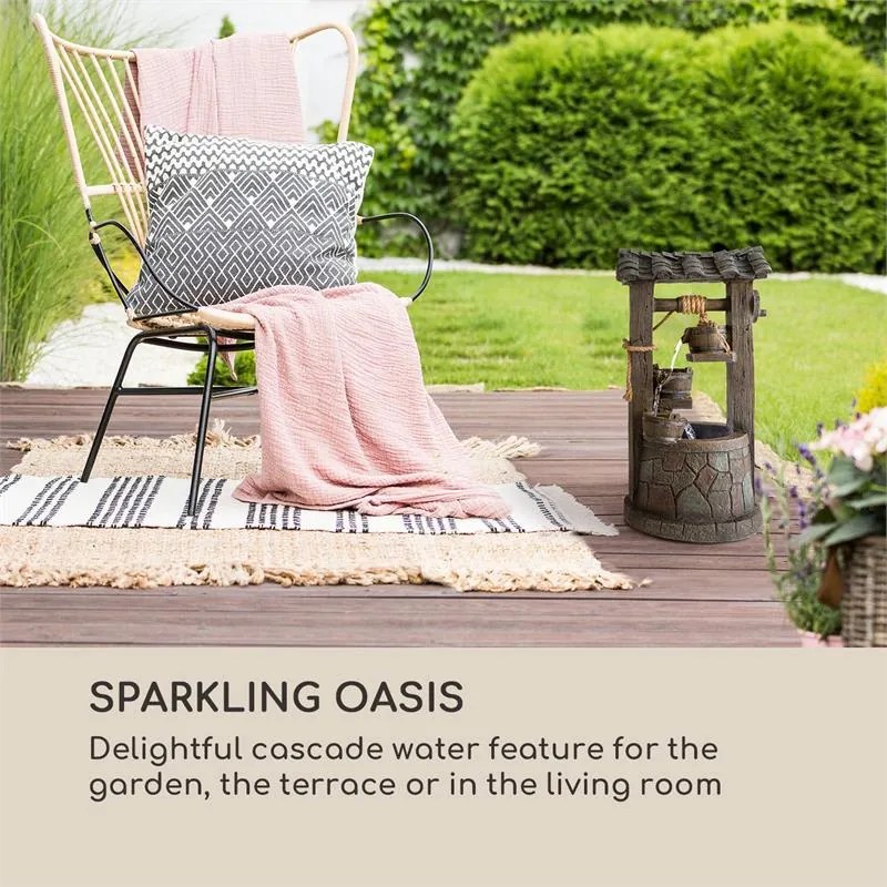 Blumfeldt Speyer, vízesés szökőkút, napelemes szökőkút, kerti szökőkút, 4 szint, működés akkumlátorral