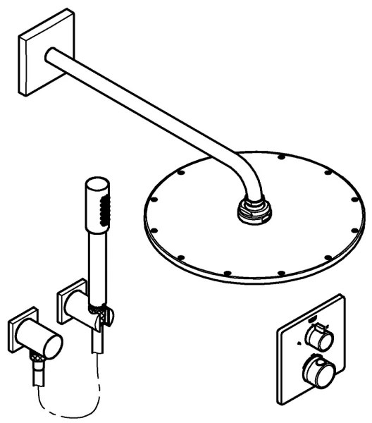 GROHE 34730000 - Zuhanyszett GROHTHERM RAINSHOWER COSMOPOLITAN 310 422 mm króm