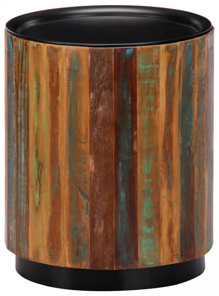 Tömör újrahasznosított fa dohányzóasztal 38 x 45 cm
