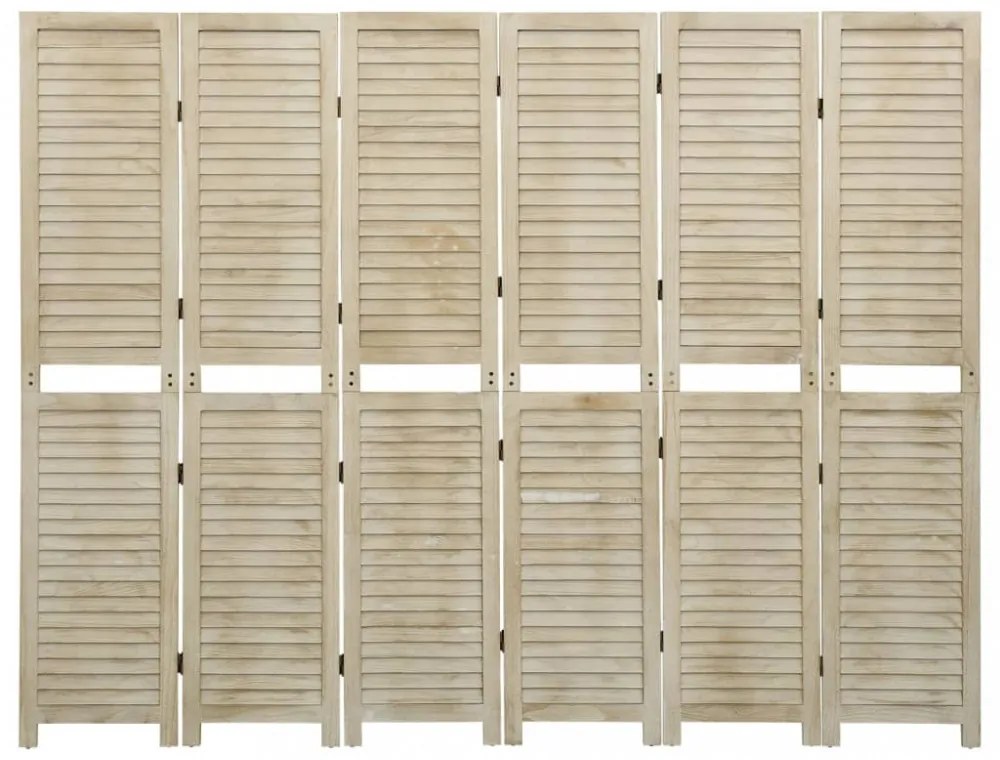 6 paneles tömör császárfa paraván 210 x 165 cm