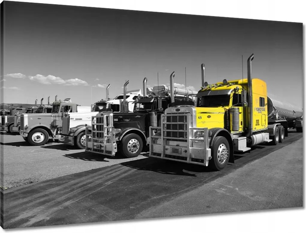 Vászonkép 90x60 Sárga teherautó az USA-ból