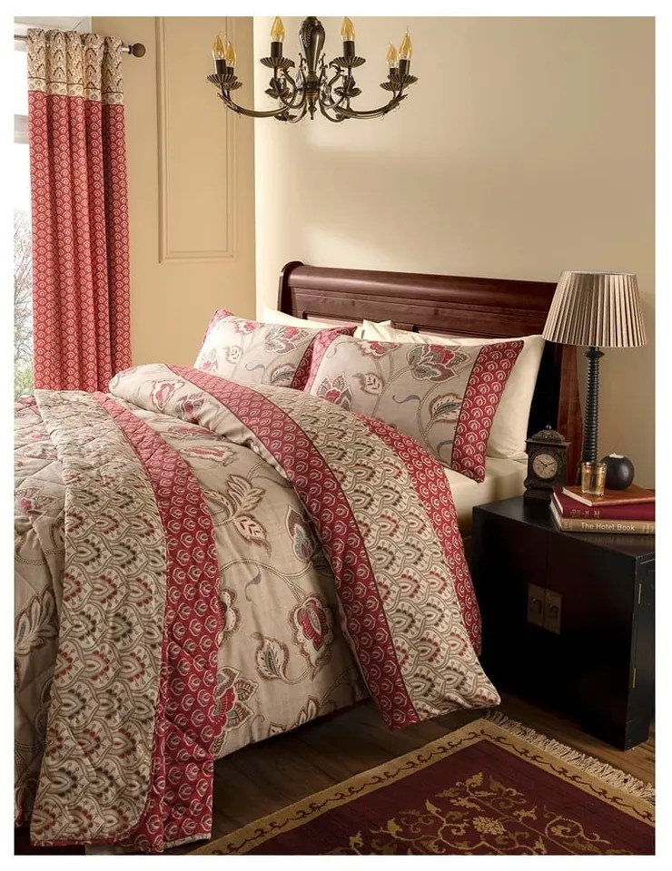 Barna függöny szett 2 db-os 168x183 cm Kashmir – Catherine Lansfield