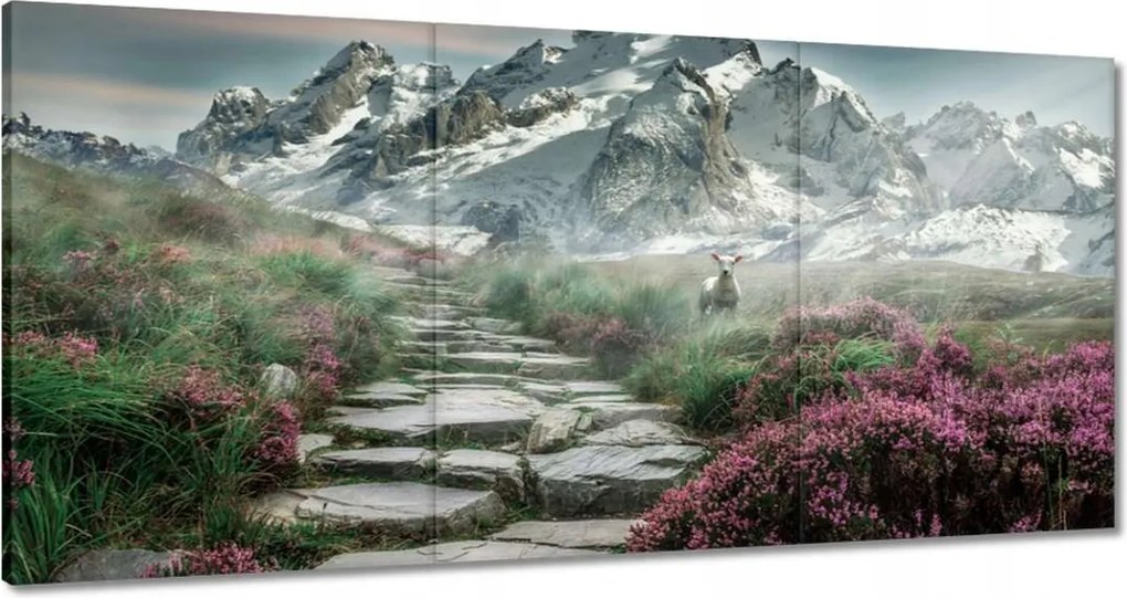 Festmények 180x90 Hegyi kilátás Tájkép Köd