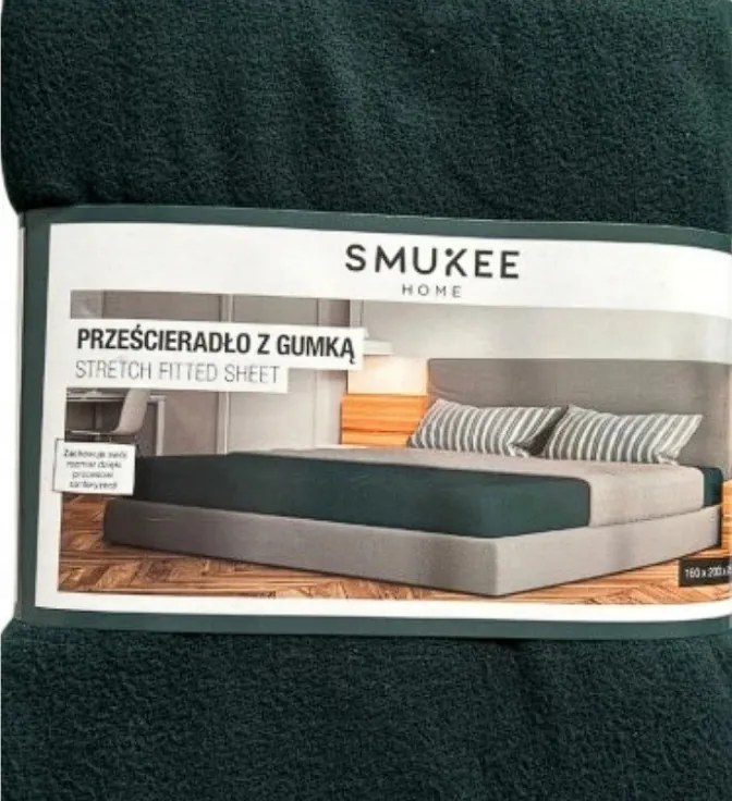 Polár gumis lepedő Smukee 160x200 zöld