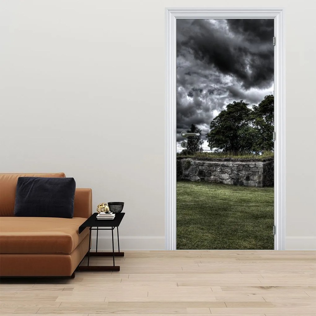 Fotótapéta ajtóra - Felhős ég (95x205cm)
