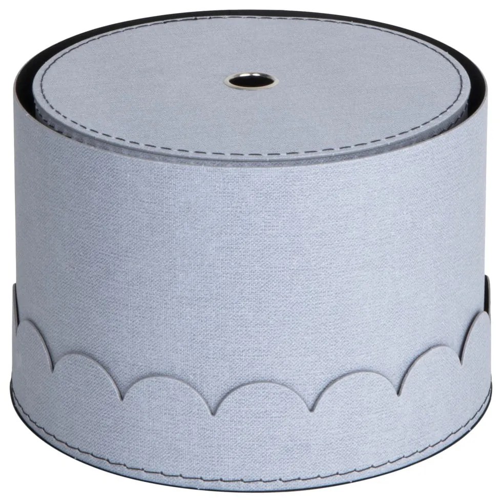 Világosszürke fedeles karton tárolódoboz szett 2 db-os ø 26x17,5 cm Wilma – Bigso Box of Sweden