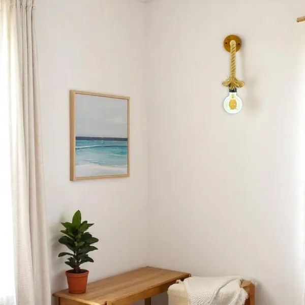 Brilagi - Fali lámpa KOS 1xE27/60W/230V bükkfa