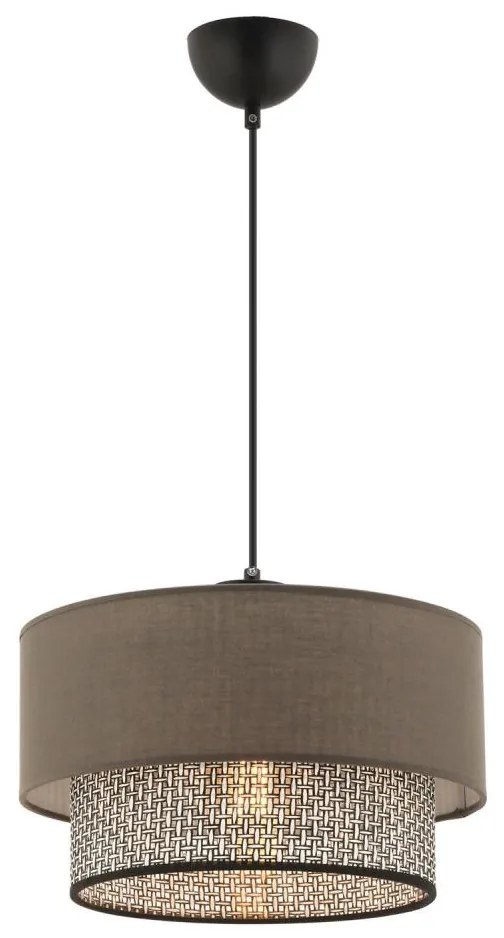 ECHO kábeles függeszték 1xE27/60W/230V barna/szürke