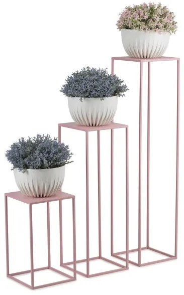 Virágállvány 70x24 cm rózsaszín