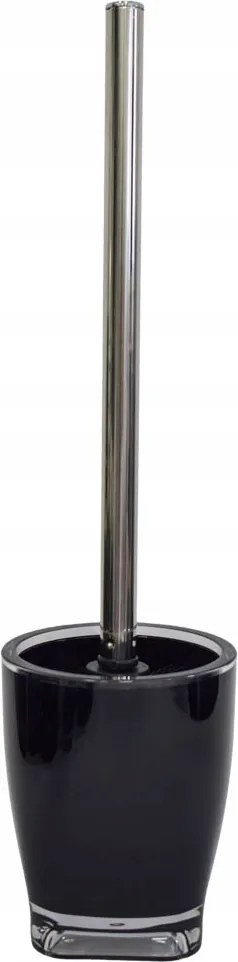 Fekete Wc Kefének Szett, Tartóval, Szilárd Akril, Modern, Stílusos Fürdőszobába