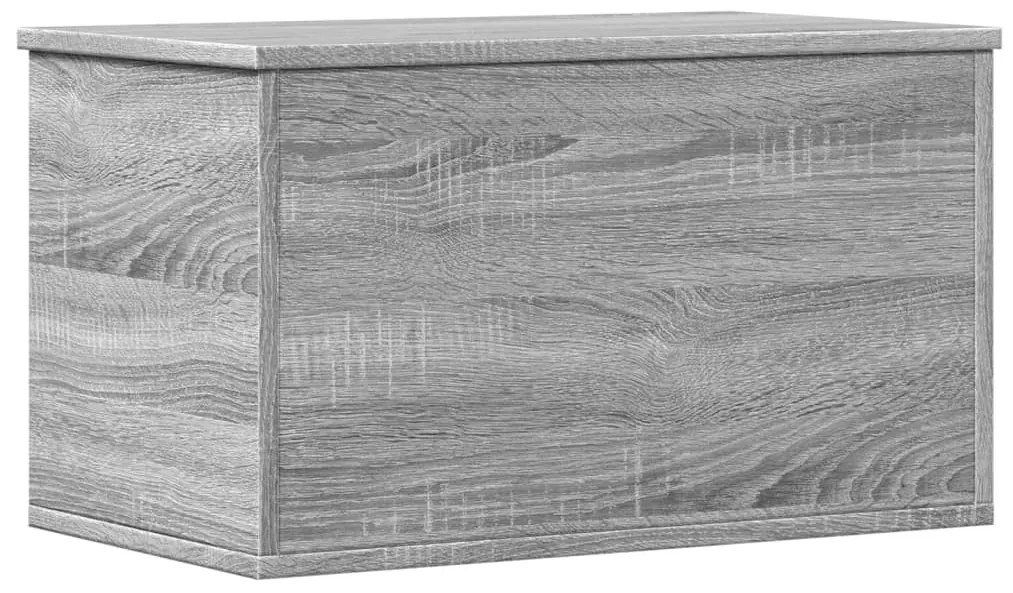 szürke sonoma színű szerelt fa tárolóláda 60 x 35 x 35 cm