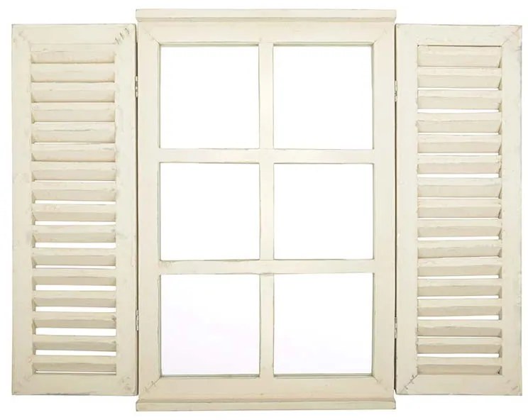 Antik hatású festett bézs tükör, 39 x 59 cm