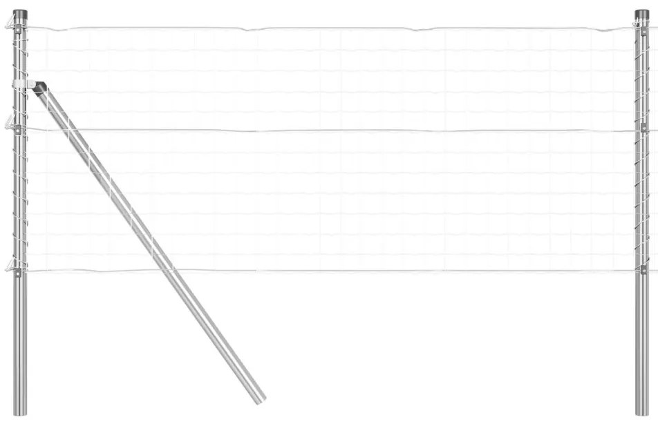 Kerítéselemek 26 db Ø32 mm 80 cm Horganyzott Acél