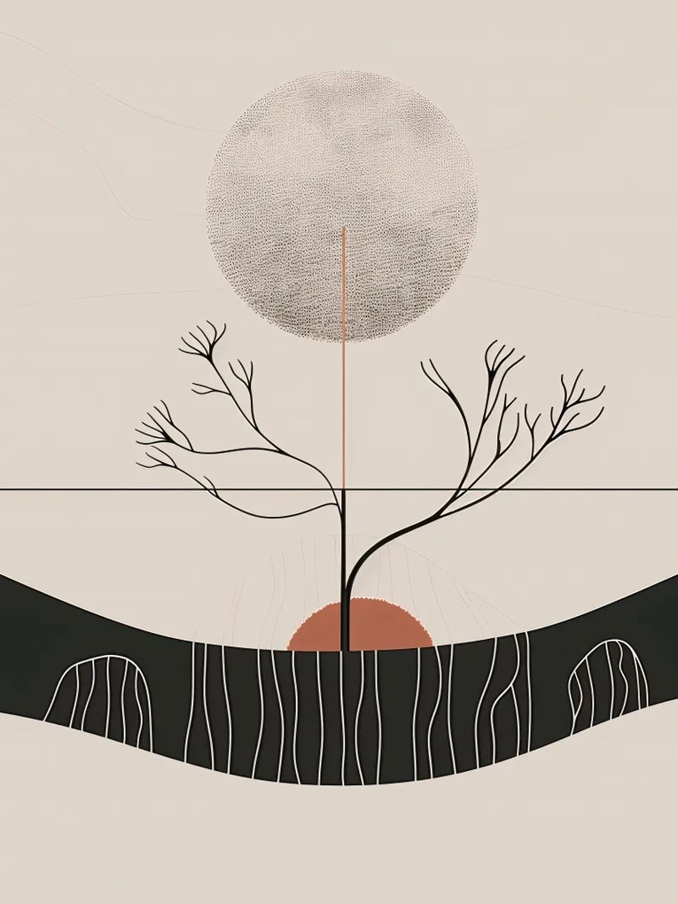 Poszter 75x100cm Téli Hold