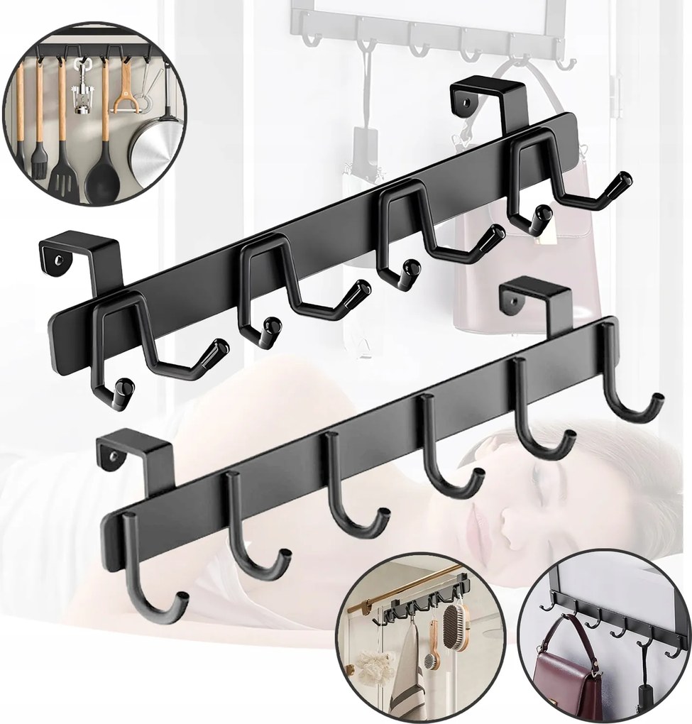 Ajtóakasztó Akasztókkal A Szekrény Hátulján Konyhai Eszköztartó Állvány