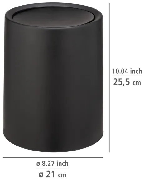 WENKO 25208100 - ATRI kosár 21x25,5 cm fekete