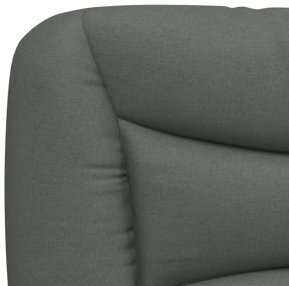 sötétszürke szövet fejtámla párna 80 cm