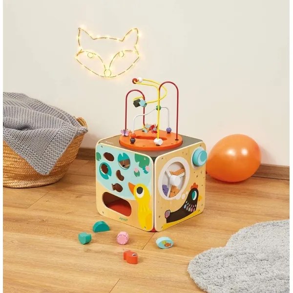 Janod - Interaktív blokk labirintussal MULTI ACTIVITY