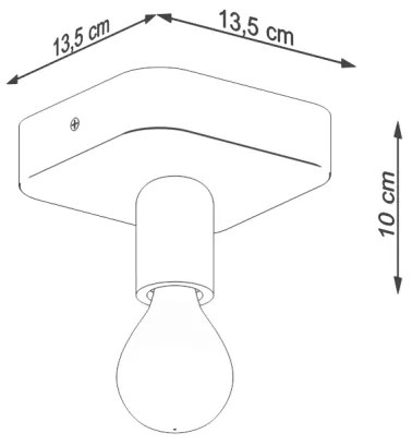 Sollux  SL.1156 - Spotlámpa TAVO 1xE27/15W/230V beton