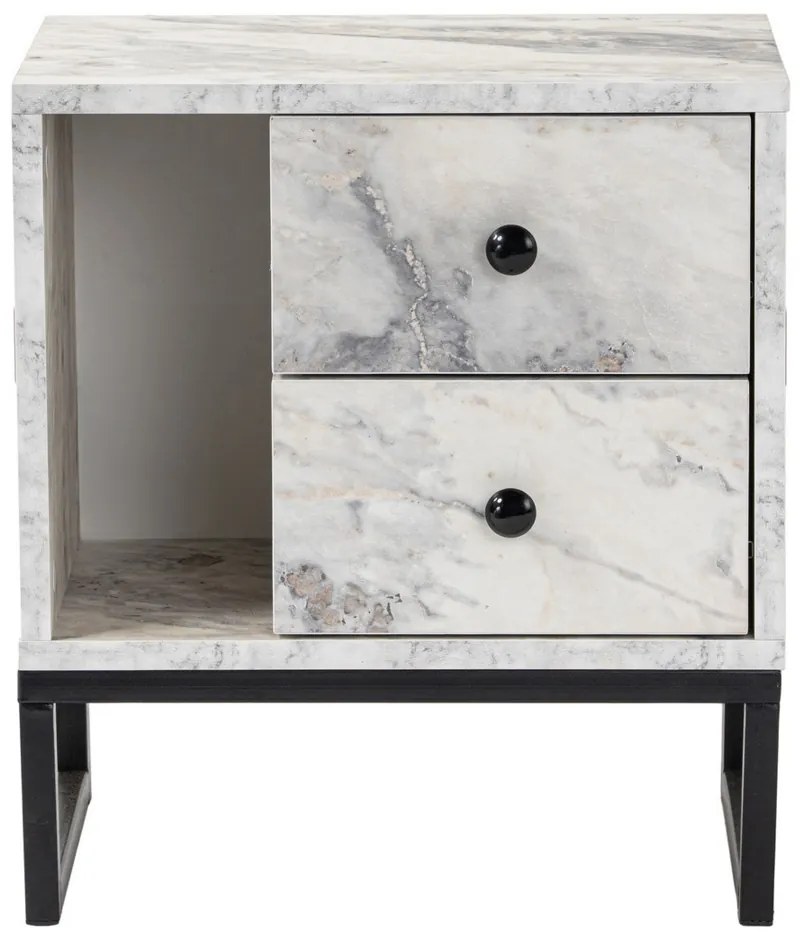 Éjjeliszekrény Glimmer Fressia Marble Black
