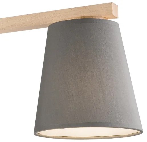 ELLIE 3xE27/60W/230V szürke/bükk mennyezeti lámpa