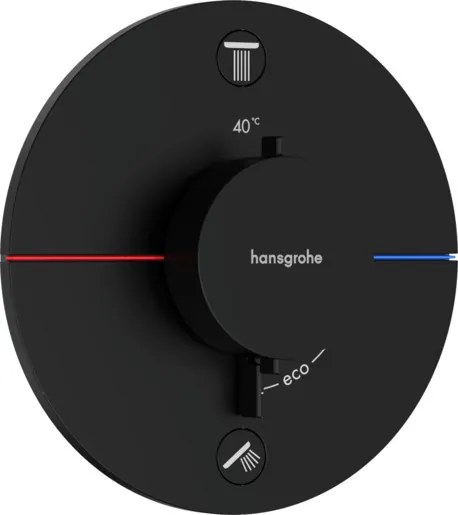 Hansgrohe ShowerSelect Comfort S zuhany és fürdő csaptelep vakolat alatti rész nélkül matt fekete 15554670