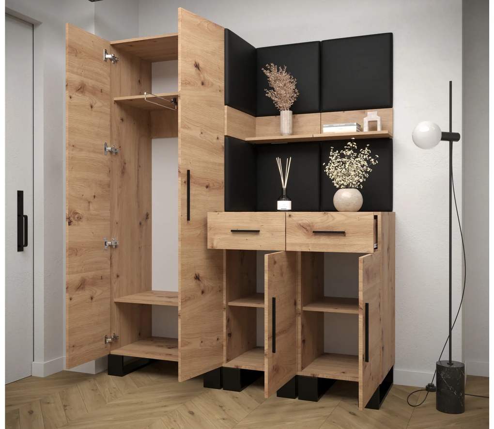 Előszobabútor Amanda 7 (artisan tölgy + bézs). 1085911