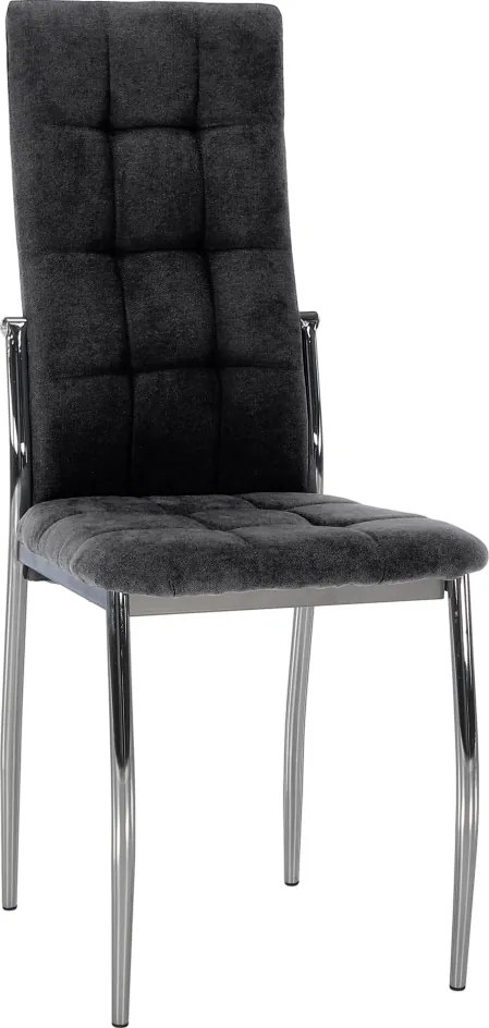 Szék, sötétszürke szövet/fém, ADORA 2 NEW