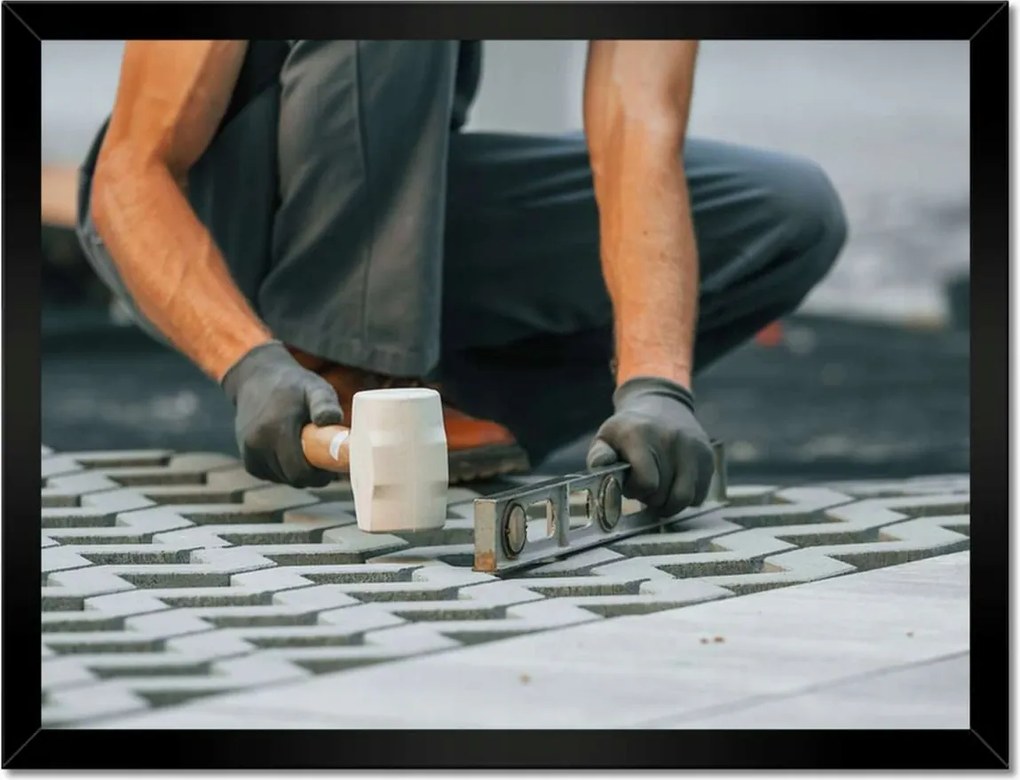 Poszterek keretben 40x30 Térkő lerakás