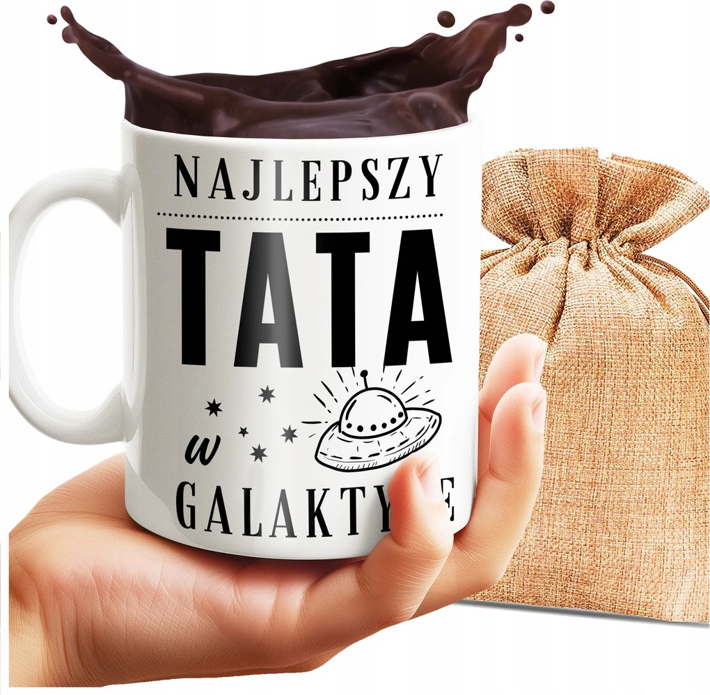 Nyomott Mintás Bögre A Galaxis Legjobb Apukája Apák Napi Ajándék 330 ML