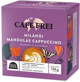 Kávékapszula, Dolce Gusto kompatibilis, 9 db, CAFE FREI Milánói mandulás cappuccino (KHK953)