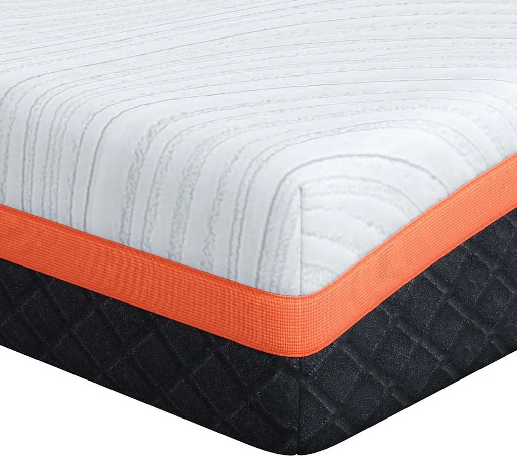 vidaXL Matrac Fehér és fekete 80 x 160 cm Jacquard szövet