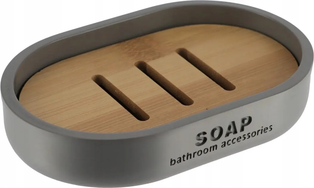 Szürke Kerámia szappantartó, kockás szappantartó