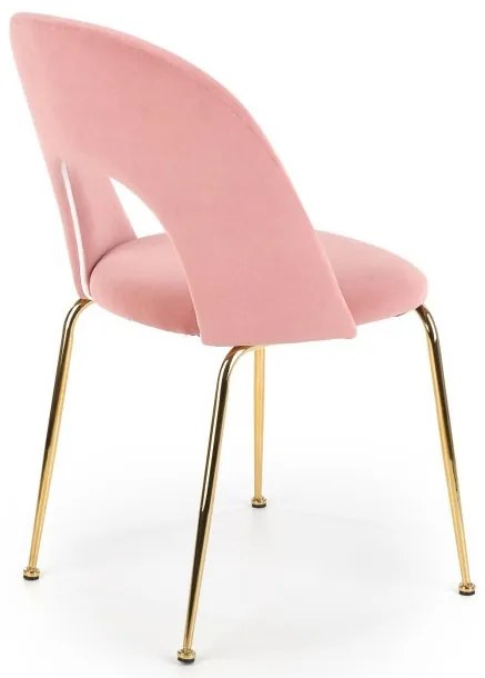 K-385 étkezőszék Világos rózsaszín bársony szövet