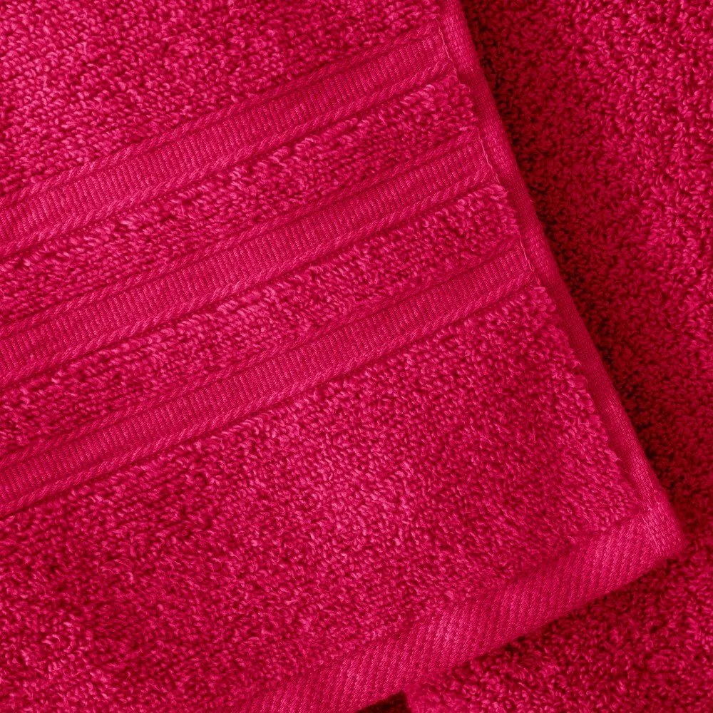 Sötét rózsaszín frottír pamut törölköző és fürdőlepedő készlet 6 db-os Zero Twist – Catherine Lansfield